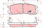 TRW GDB1023 Колодки задние MITSUBISHI GALANT PAJERO SPACE (MB857336)