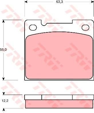 TRW GDB1066 Колодки торм. зад VOLVO 740/760 (571204J) (2701647)