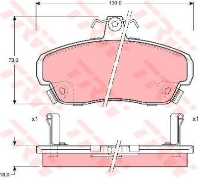 TRW GDB1083 комплект тормозных колодок, дисковый тормоз на ROVER 800 (XS)