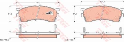 TRW GDB1139 Колодки передние MAZDA 626 1.8-2.5 (G5Y63323Z)