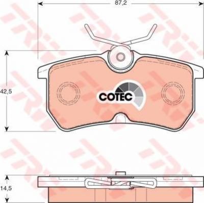 TRW GDB1354 Колодки задние FORD FOCUS (1075565)