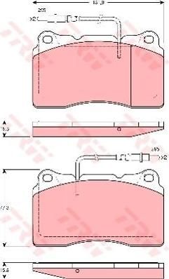 TRW GDB1431 Колодки тормозные PEUGEOT 607/807 3.0 00- передние (573001)