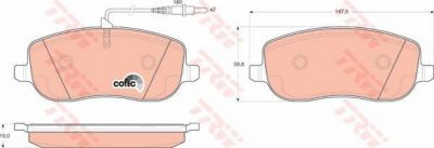 TRW GDB1503 Колодки передние PEUGEOT 807/CITROEN C8 (425231)