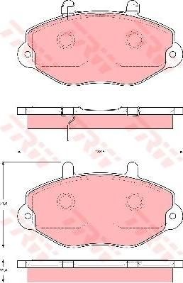 TRW GDB1573 Колодки тормозные перед. Ford Tourneo, Trader, Transit (V) 91- 10749720 (571746)