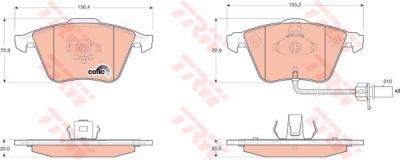 TRW GDB1659 Колодки передние AD A4/A6/A8 (4F0698151D)