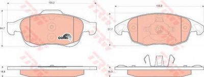 TRW GDB1690 Колодки передние CITROEN / PEUGEOT (425361)