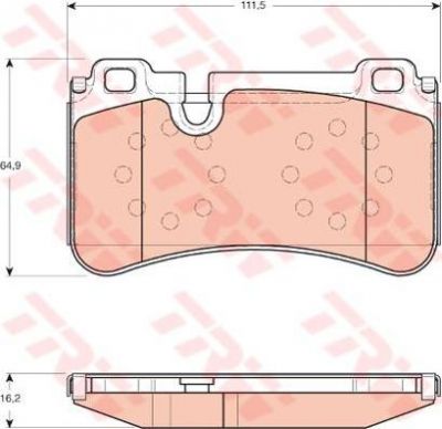 TRW GDB1711 Колодки тормозные W204/W211/W212/R230 63/65AMG 06- задние (0054202520)