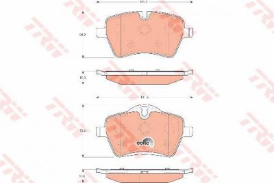 TRW GDB1712 Колодки передние Mini One/Cooper 1.6 03-