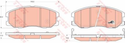 TRW GDB1715 Колодки передние OPEL ANTARA/CAPTIVA 3.2L (96626070)