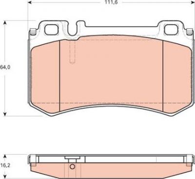 TRW GDB1735 комплект тормозных колодок, дисковый тормоз на MERCEDES-BENZ S-CLASS купе (C216)