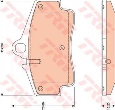 TRW GDB1757 комплект тормозных колодок, дисковый тормоз на PORSCHE BOXSTER (987)