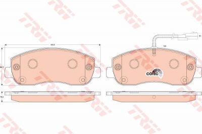 TRW GDB1910 Колодки тормозные OPEL MOVANO/RENAULT MASTER 10- передние (4419950)
