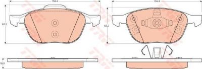 TRW GDB1939 комплект тормозных колодок, дисковый тормоз на FORD FOCUS III Turnier