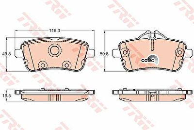 TRW GDB1947 Колодки задние MB G/ML-Class (X166/W166) 2011-> (A0064203320)