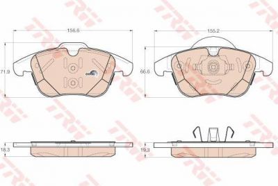 TRW GDB1960 Колодки тормозные дисковые пер. Ford Galaxy 06-/Mondeo IV 07-/S-Max 06-//Volvo S80 I (1747043)