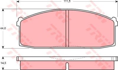 TRW GDB197 комплект тормозных колодок, дисковый тормоз на NISSAN STANZA (T11)