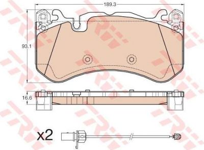 TRW GDB1977 Колодки тормозные пер. AUDI RS6 Quattro 04/08-08/10 торм. сист.Brembo