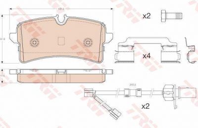 TRW GDB1989 комплект тормозных колодок, дисковый тормоз на AUDI A7 Sportback (4GA, 4GF)