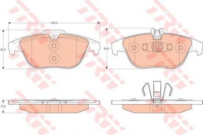 TRW GDB2051 Колодки задние MERCEDES W204, X204 GDB2051
