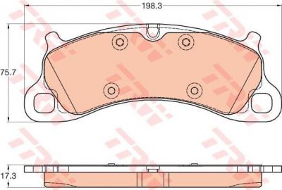 TRW GDB2057 комплект тормозных колодок, дисковый тормоз на PORSCHE 911 кабрио (991)