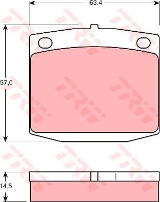 TRW GDB235 комплект тормозных колодок, дисковый тормоз на NISSAN DATSUN 160 J (710, A10)