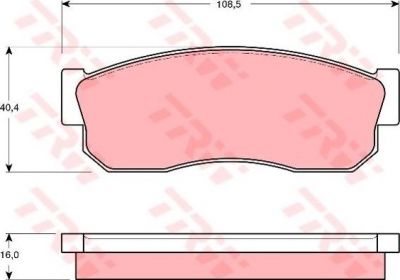 TRW GDB288 комплект тормозных колодок, дисковый тормоз на NISSAN SUNNY II (N13)