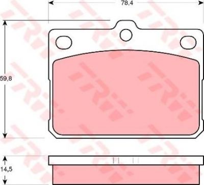 TRW GDB295 комплект тормозных колодок, дисковый тормоз на HYUNDAI PONY седан (X-1)
