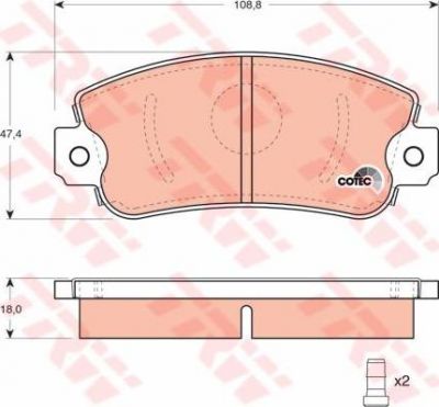 TRW GDB297 Колодки торм. FIAT/SEAT перед.к-т