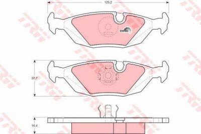 TRW GDB299 Колодки задние E30/28 (34211157925=1158912=1153196=1153913)