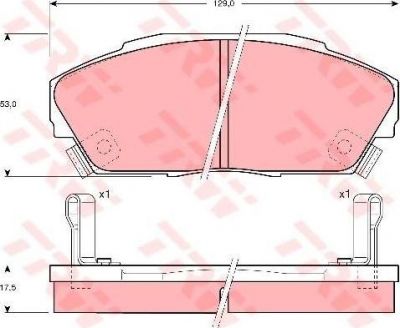 TRW GDB3034 комплект тормозных колодок, дисковый тормоз на ACURA INTEGRA купе