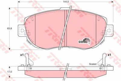 TRW GDB3235 Колодки передние LEXUS GS 300 93-05 (446530271)