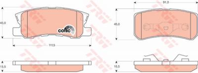 TRW GDB3247 Колодки задние MITSUBISHI (MN102628)