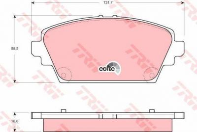 TRW GDB3291 Колодки тормозные передние NISSAN PRIMERA (P12) 02> ALMERA TINO 00>05 (410604U127)