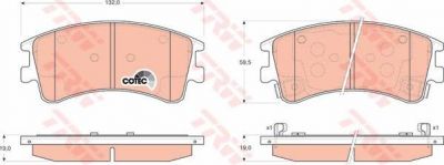 TRW GDB3310 Колодки передние MAZDA 6 1.8-2.0 02- (GJYE3323ZB)