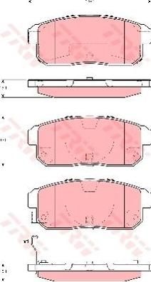 TRW GDB3357 Колодки задние Mazda RX-8 (240) (F1YA2648Z)