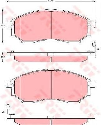 TRW Колодки передние NISSAN/INFINITI/RENAULT для Sumitomo (AY040NS079, GDB3392 )