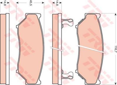 TRW GDB3436 Колодки тормозные Suzuki Grand Vitara 05- (5520065J10)