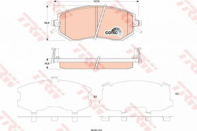 TRW GDB3519 Колодки тормозные SUBARU FORESTER 08-/IMPREZA 08-/XV 12- передние (26296SC020)