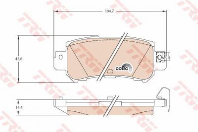 TRW GDB3539 Колодки задние MAZDA CX-5 (KE, GH) GDB3539