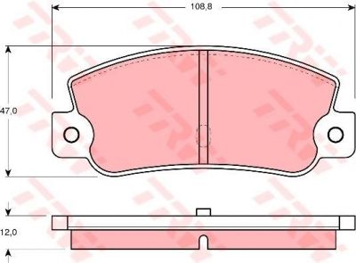 TRW GDB360 Колодки диск. Argenta, Croma, Lancia 83- 5888939 (571474)