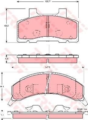 TRW GDB4005 Комплект тормозных колодок, диско BUICK CENTURY/ELECTRA/LE SABRE 3,8 -96г. (12321422)
