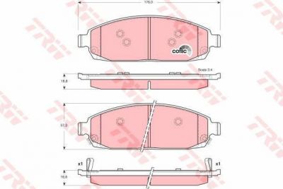 TRW GDB4136 Колодки передние JEEP Grand Cherokee II/III/IV all 00-> (05080868AC)