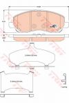 TRW GDB4142 Колодки тормозные передние MITSUBISHI ASX LANCER OUTLANDER DODGE CALIBER (4605A795)