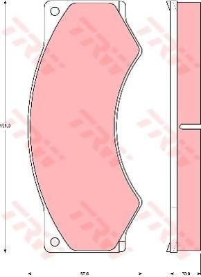 TRW GDB5053 комплект тормозных колодок, дисковый тормоз на DAF 55