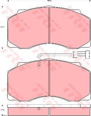 TRW GDB5070 комплект тормозных колодок, дисковый тормоз на DAF 55