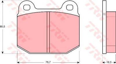 TRW GDB611 Колодки диск. Ascona, Combo, Corsa, Kadett, Omega, Vectra 1605670 (571276)