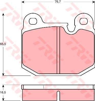 TRW GDB654 комплект тормозных колодок, дисковый тормоз на 3 (E21)