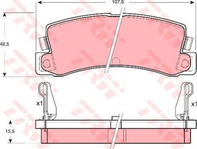 TRW GDB730 Колодки диск. TOYOTA COROLLA (_E11_) 04/97 - 01/02 0449212040 (572182)