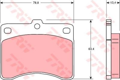 TRW GDB736 Колодки тормозные перед. DAIHATSU HIJET 86-89 (449187511)