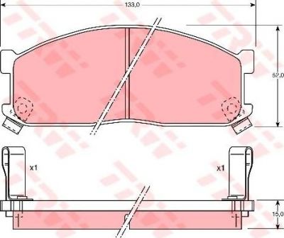 TRW GDB737 Колодки тормозные перед. MAZDA E-Serie 2,0/2,2D 91-03 (SE96-33-28Z)